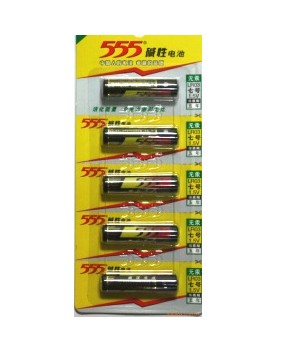 555金装碱性7号电池 5粒/卡(可撕)